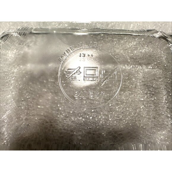Set Lot of 5 Pyrex Clear Blue Tint Baking Dishes 3 Different Sizes Made In USA - Picture 10 of 10